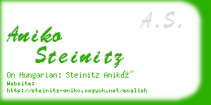 aniko steinitz business card